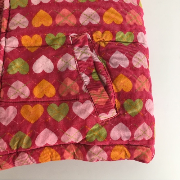 Gymboree Kid’s Quilted Corduroy Puffer Vest in Hearts Multicolor - Picture 6 of 8